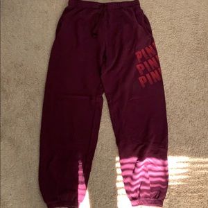 PINK Maroon Sweatpants
